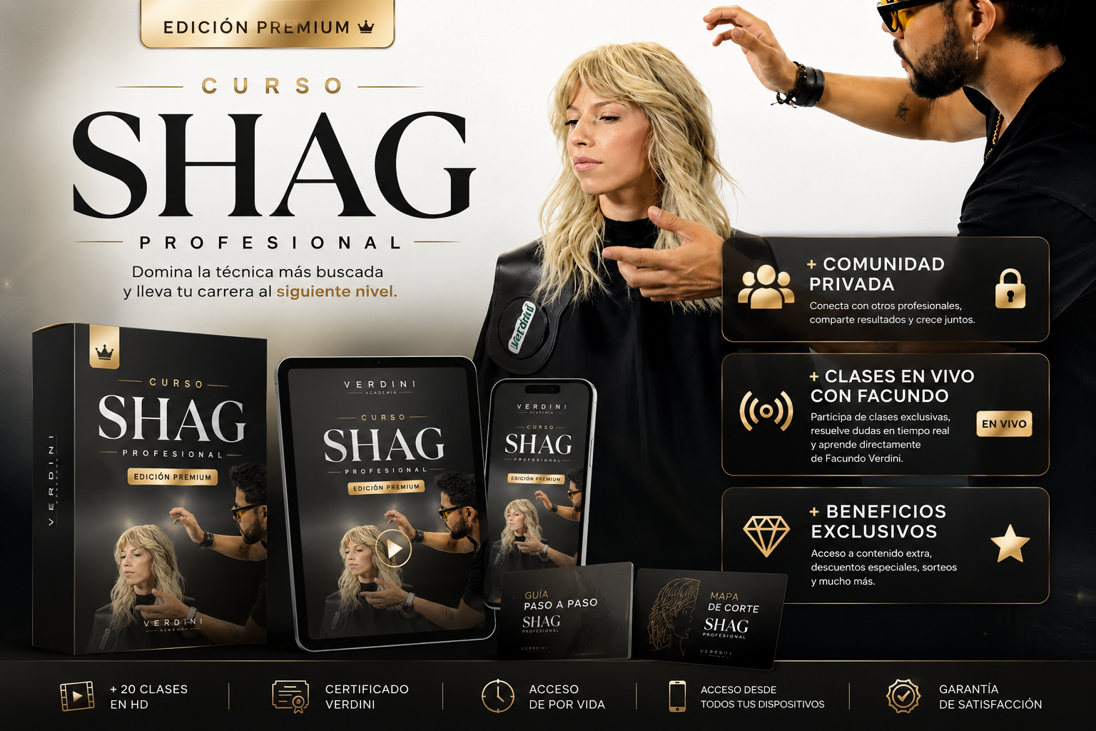 Curso Shag + Acceso Plataforma verdini + Comunidad con llamada semanal + Beneficios exc.